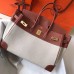 Hermes Birkin 35cm Canvas Bag With Barenia Leather GHW Hermes Birkin 35cm Canvas Bag With Barenia Leather GHW