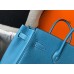 Hermes Birkin 35cm Bag In Blue Jean Clemence Leather GHW Hermes Birkin 35cm Bag In Blue Jean Clemence Leather GHW