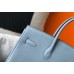 Hermes Birkin 35cm Bag In Blue Lin Clemence Leather GHW Hermes Birkin 35cm Bag In Blue Lin Clemence Leather GHW