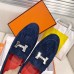 Hermes Royal Loafers In Blue Suede Leather Hermes Royal Loafers In Blue Suede Leather