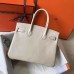 Hermes Birkin 35cm Bag In Beton Clemence Leather GHW Hermes Birkin 35cm Bag In Beton Clemence Leather GHW