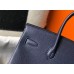 Hermes Birkin 35cm Bag In Dark Blue Clemence Leather GHW Hermes Birkin 35cm Bag In Dark Blue Clemence Leather GHW