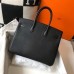 Hermes Birkin 35cm Bag In Black Clemence Leather GHW Hermes Birkin 35cm Bag In Black Clemence Leather GHW