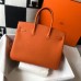Hermes Birkin 35cm Bag In Orange Clemence Leather GHW Hermes Birkin 35cm Bag In Orange Clemence Leather GHW