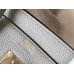 Hermes Birkin 35cm Bag In Pearl Grey Clemence Leather GHW Hermes Birkin 35cm Bag In Pearl Grey Clemence Leather GHW