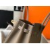 Hermes Birkin 35cm Bag In Taupe Grey Clemence Leather GHW Hermes Birkin 35cm Bag In Taupe Grey Clemence Leather GHW