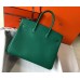 Hermes Birkin 35cm Bag In Vert Vertigo Clemence Leather GHW Hermes Birkin 35cm Bag In Vert Vertigo Clemence Leather GHW