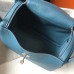 Hermes Lindy 26cm Bag In Blue Jean Clemence Leather PHW Hermes Lindy 26cm Bag In Blue Jean Clemence Leather PHW