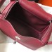 Hermes Lindy 26cm Bag In Bordeaux Clemence Leather PHW Hermes Lindy 26cm Bag In Bordeaux Clemence Leather PHW