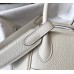 Hermes Lindy 26cm Bag In Beton Clemence Leather PHW Hermes Lindy 26cm Bag In Beton Clemence Leather PHW