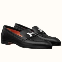 Hermes Paris Loafers In Black Goatskin Hermes Paris Loafers In Black Goatskin