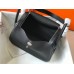 Hermes Lindy 26cm Bag In Black Clemence Leather Hermes Lindy 26cm Bag In Black Clemence Leather