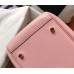 Hermes Lindy 26cm Bag In Pink Clemence Leather GHW Hermes Lindy 26cm Bag In Pink Clemence Leather GHW
