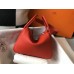 Hermes Lindy 26cm Bag In Red Clemence Leather PHW Hermes Lindy 26cm Bag In Red Clemence Leather PHW