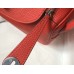 Hermes Lindy 26cm Bag In Red Clemence Leather PHW Hermes Lindy 26cm Bag In Red Clemence Leather PHW