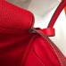 Hermes Lindy 26cm Bag In Red Clemence Leather PHW Hermes Lindy 26cm Bag In Red Clemence Leather PHW