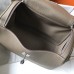 Hermes Lindy 26cm Bag In Taupe Grey Clemence Leather Hermes Lindy 26cm Bag In Taupe Grey Clemence Leather