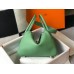 Hermes Lindy 26cm Bag In Vert Criquet Clemence Leather GHW Hermes Lindy 26cm Bag In Vert Criquet Clemence Leather GHW