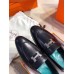Hermes Paris Loafers In Noir Goatskin Hermes Paris Loafers In Noir Goatskin