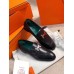 Hermes Paris Loafers In Noir Goatskin Hermes Paris Loafers In Noir Goatskin