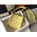 Hermes Evelyne III TPM Mini Bag In Jaune Poussin Clemence Leather Hermes Evelyne III TPM Mini Bag In Jaune Poussin Clemence Leather