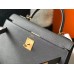 Hermes Kelly 25cm Sellier Bag In Ardoise Epsom Leather Hermes Kelly 25cm Sellier Bag In Ardoise Epsom Leather