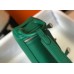 Hermes Lindy Mini Bag In Green Clemence Leather GHW Hermes Lindy Mini Bag In Green Clemence Leather GHW