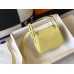 Hermes Lindy Mini Bag In Jaune Poussin Clemence Leather GHW Hermes Lindy Mini Bag In Jaune Poussin Clemence Leather GHW