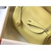 Hermes Lindy 26cm Bag In Jaune Poussin Clemence Leather GHW Hermes Lindy 26cm Bag In Jaune Poussin Clemence Leather GHW
