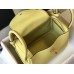 Hermes Lindy 26cm Bag In Jaune Poussin Clemence Leather GHW Hermes Lindy 26cm Bag In Jaune Poussin Clemence Leather GHW