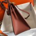 Hermes Kelly 28cm Bag In Canvas With Barenia Leather Hermes Kelly 28cm Bag In Canvas With Barenia Leather