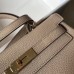 Hermes Kelly 28cm Bag In Argile Clemence Leather GHW Hermes Kelly 28cm Bag In Argile Clemence Leather GHW