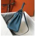 Hermes Kelly 28cm Bag In Blue Jean Clemence Leather GHW Hermes Kelly 28cm Bag In Blue Jean Clemence Leather GHW