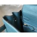 Hermes Kelly 28cm Bag In Blue Jean Clemence Leather GHW Hermes Kelly 28cm Bag In Blue Jean Clemence Leather GHW