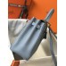 Hermes Kelly 28cm Bag In Blue Lin Clemence Leather GHW Hermes Kelly 28cm Bag In Blue Lin Clemence Leather GHW