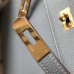 Hermes Kelly 28cm Bag In Blue Lin Clemence Leather GHW Hermes Kelly 28cm Bag In Blue Lin Clemence Leather GHW