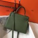 Hermes Kelly 28cm Bag In Canopee Clemence Leather GHW Hermes Kelly 28cm Bag In Canopee Clemence Leather GHW
