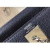 Hermes Kelly 28cm Bag In Dark Blue Clemence Leather PHW Hermes Kelly 28cm Bag In Dark Blue Clemence Leather PHW