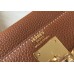 Hermes Kelly 28cm Bag In Gold Clemence Leather GHW Hermes Kelly 28cm Bag In Gold Clemence Leather GHW