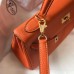 Hermes Kelly 28cm Bag In Orange Clemence Leather GHW Hermes Kelly 28cm Bag In Orange Clemence Leather GHW