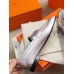 Hermes Paris Loafers In Silver Metallic Goatskin Hermes Paris Loafers In Silver Metallic Goatskin