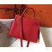 Hermes Kelly 28cm Bag In Red Clemence Leather GHW Hermes Kelly 28cm Bag In Red Clemence Leather GHW