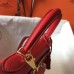 Hermes Kelly 28cm Bag In Red Clemence Leather GHW Hermes Kelly 28cm Bag In Red Clemence Leather GHW