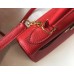 Hermes Kelly 28cm Bag In Red Clemence Leather GHW Hermes Kelly 28cm Bag In Red Clemence Leather GHW