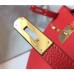 Hermes Kelly 28cm Bag In Red Clemence Leather GHW Hermes Kelly 28cm Bag In Red Clemence Leather GHW