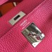 Hermes Kelly 28cm Bag In Rose Red Clemence Leather PHW Hermes Kelly 28cm Bag In Rose Red Clemence Leather PHW