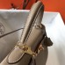 Hermes Kelly 28cm Bag In Gris Tourterelle Clemence Leather GHW Hermes Kelly 28cm Bag In Gris Tourterelle Clemence Leather GHW