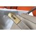 Hermes Kelly 28cm Bag In Gris Tourterelle Clemence Leather GHW Hermes Kelly 28cm Bag In Gris Tourterelle Clemence Leather GHW