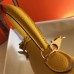 Hermes Kelly 28cm Bag In Yellow Clemence Leather GHW Hermes Kelly 28cm Bag In Yellow Clemence Leather GHW