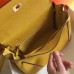 Hermes Kelly 28cm Bag In Yellow Clemence Leather GHW Hermes Kelly 28cm Bag In Yellow Clemence Leather GHW
